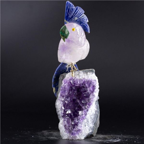 Natural Stone Handcarved Quartz Bird