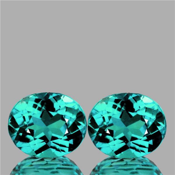 Natural Paraiba Green Blue Apatite Pair {Flawless-VVS}