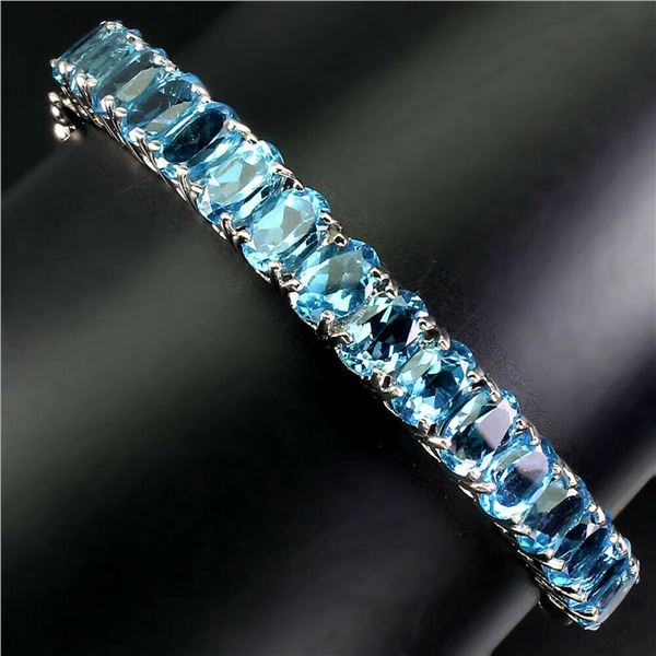 Natural Sky BlueTopaz Bracelet