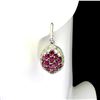 Image 2 : Natural Rhodolite Garnet Chrome Diopside  Earrings