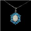 Image 2 : Natural Ethiopian Opal & Apatite Necklace