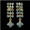 Image 1 : Natural  Seafoam Blue Zircon Earrings