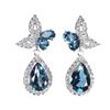 Image 1 : Natural London Blue Topaz  Earrings