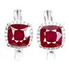 Image 1 : Natural Top Blood Red Ruby Earrings