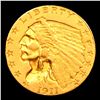 Image 2 : ***Auction Highlight*** 1911-p Gold Indian Quarter Eagle $2 1/2 Graded Select Unc BY USCG (fc)