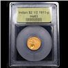 Image 4 : ***Auction Highlight*** 1911-p Gold Indian Quarter Eagle $2 1/2 Graded Select Unc BY USCG (fc)