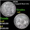 Image 1 : 1836 Capped Bust Quarter 25c Grades vg, very good