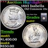 ***Auction Highlight*** 1893 Isabella Isabella Quarter 25c Graded ms64+ By SEGS (fc)