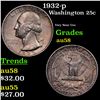 Image 1 : 1932-p Washington Quarter 25c Grades Choice AU/BU Slider