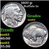 Image 1 : 1927-p Buffalo Nickel 5c Grades Select Unc