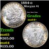 Image 1 : 1884-o Morgan Dollar $1 Grades Choice+ Unc
