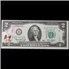 Image 2 : 1976 $2 Federal Reserve Note 1st Day of Issue, with Stamp Grades Choice AU/BU Slider
