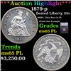 Image 1 : 1879-p Seated Liberty Quarter 25c Graded ms65 PL BY SEGS