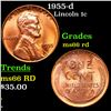 Image 1 : 1955-d Lincoln Cent 1c Grades GEM+ Unc RD