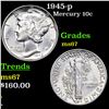 Image 1 : 1945-p Mercury Dime 10c Grades GEM++ Unc