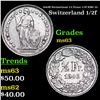 Image 1 : 1943B Switzerland 1/2 Franc 1/2f KM# 23 Grades Select Unc
