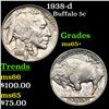 Image 1 : 1938-d Buffalo Nickel 5c Grades GEM+ Unc
