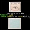 1943 Italy 10 Lire P# M19A Grades Choice AU/BU Slider