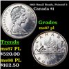 1965 Small Beads, Pointed 5 Canada Dollar $1 Grades GEM++ PL