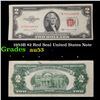 1953B $2 Red Seal United States Note Grades Select AU