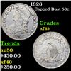 Image 1 : 1826 Capped Bust Half Dollar 50c Grades xf+