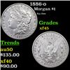 1886-o Morgan Dollar $1 Grades xf+