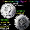 ***Auction Highlight*** 1964 Canada Dollar $1 Grades GEM++ PL BY SEGS (fc)