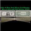 100x $1 Blue Seal Silver Certificates - Mix of 1935 and 1957 Series, VF-CU