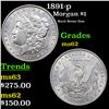 Image 1 : 1891-p Morgan Dollar $1 Grades Select Unc