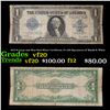 1923 $1 large size Blue Seal Silver Certificate, Fr-238 Signatures of Woods & White Grades vf, very 