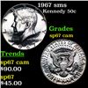 1967 sms Kennedy Half Dollar 50c Grades sp67 cam
