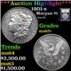 Image 1 : 1901-s Morgan Dollar $1 Graded Select+ Unc By USCG