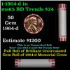 Image 1 : Shotgun Lincoln 1c roll, 1964-d 50 pcs Bank Wrapper.
