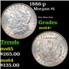 Image 1 : 1886-p Morgan Dollar $1 Grades Choice+ Unc