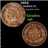 Image 1 : 1884 Indian Cent 1c Grades vg, very good