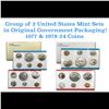 Image 1 : Group of 2 United States Mint Set in Original Government Packaging! From 1977-1978 with 24 Coins