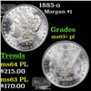 Image 1 : 1885-o Morgan Dollar $1 Grades Select Unc+ PL