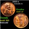 1955-s Lincoln Cent 1c Grades GEM++ Unc RD