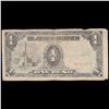 Image 2 : 1943 Philippines (Japanese WWII Occupation) 1 Peso Note P# 109a Grades vf+