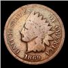 Image 2 : 1869 Indian Cent 1c Grades g+