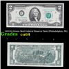 1976 $2 Green Seal Federal Reserve Note (Philadelphia, PA) Grades Choice CU