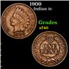 Image 1 : 1900 Indian Cent 1c Grades xf