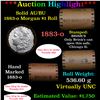***Auction Highlight*** Full solid date 1883-O Au/Bu Slider Morgan silver dollar roll, 20 coins (fc)