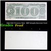 Image 1 : Proof 1890 $100 Treasury Note - BEP Intaglio Souvenir Card Grades Proof