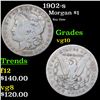 1902-s Morgan Dollar $1 Grades vg+