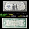 1928A $1 Blue Seal Silver Certificate "funnyback" Grades Select AU