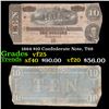 Image 1 : 1864 $10 Confederate Note, T68 Grades vf+