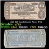 Image 1 : 1864 $10 Confederate Note, T68 Grades vf+