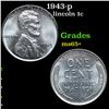 Image 1 : 1943-p Lincoln Cent 1c Grades GEM+ Unc