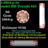 Image 1 : Shotgun Lincoln 1c roll, 1964-p 50 pcs Bank Wrapper.